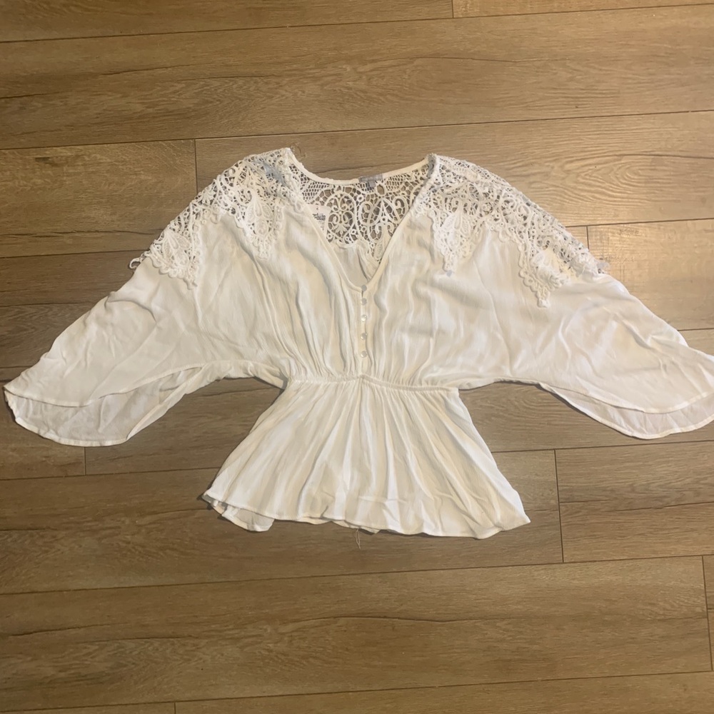 Brand New Beautiful White Long Sleeve Top